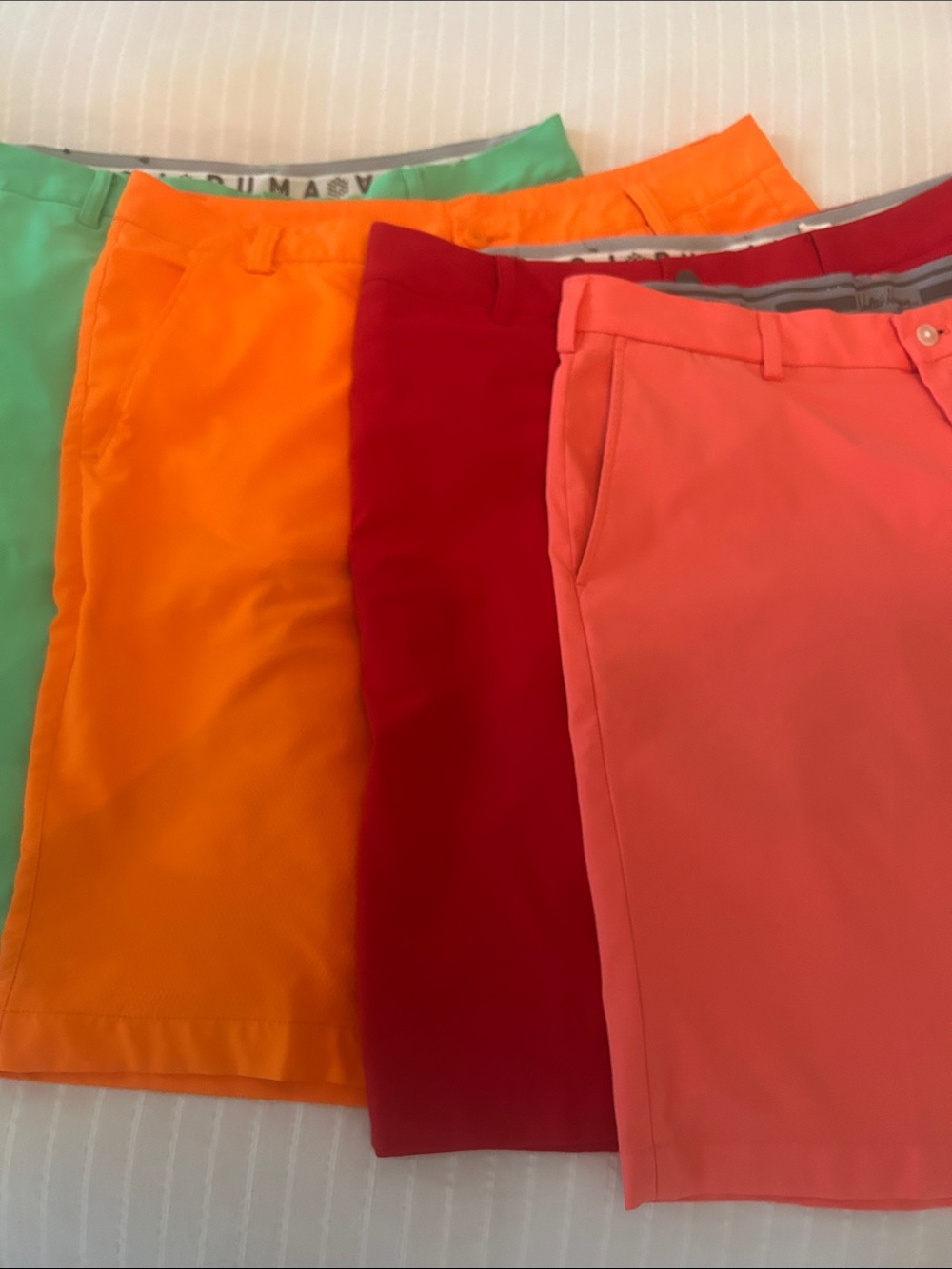 Lot of 4 Men’s Golf Shorts Puma Walter Hagen - Coral, Red, Orange, Green